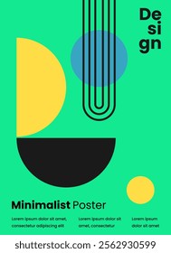 Minimalist poster style background design
