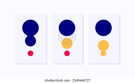 Minimalist Poster with Three Circle Elegant for Room Decoration Modern