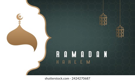 minimalist premium elegant vector Ramadan wallpaper design for Islamic celebrations