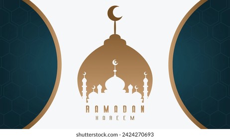 minimalist premium elegant vector Ramadan wallpaper design for Islamic celebrations