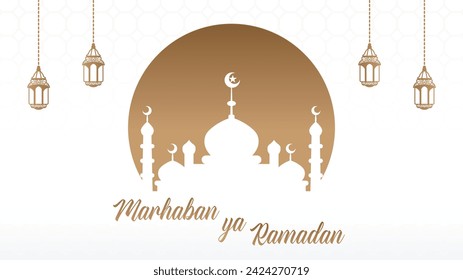 Minimalistisches Premium-elegantes Vektor-Ramadan-Tapeten-Design für islamische Feiern