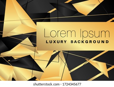 Fondo exclusivo minimalista premium. Fondo vectorial de lujo con elementos geométricos de gradiente dorado.