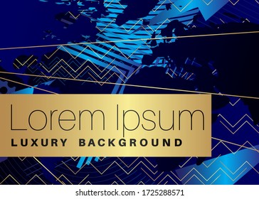 Minimalist premium exclusive background. Vector luxury gradient geometric elements with world map.