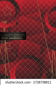 Minimalistischer Premium-Hintergrund. Vector luxuriöse dunkle Farbe und golden Farbverlauf geometrische Elemente.