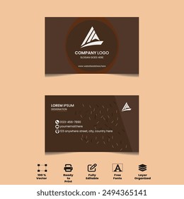Minimalist Premium Modern corporate Business Card , elegant looking luxury visiting and business card vector design template layout