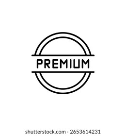 Selo De Qualidade Premium Minimalista Com Ênfase Circular E Linhas Limpas