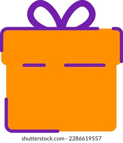 Minimalist Present Vector Icon Illustration