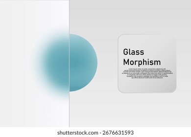 Minimalist presentation background with floating sphere and text. Eps 10