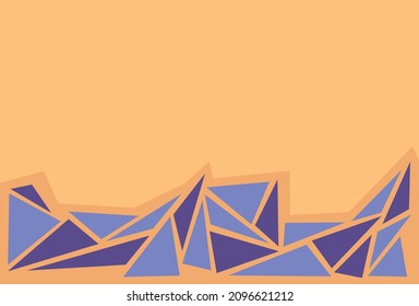 Minimalist presentation background with geometric triangle pattern and some copy space area