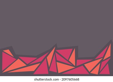 Minimalist presentation background with geometric triangle pattern and some copy space area