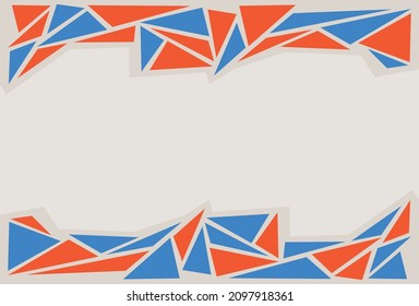 Minimalist presentation background with geometric triangle pattern and some copy space area