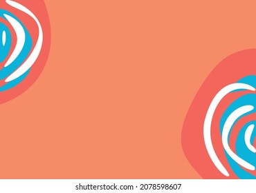 Minimalist presentation background with some wavy and curly lines pattern and copy space area