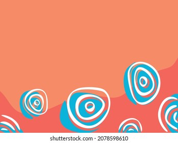 Minimalist presentation background with some wavy and curly lines pattern and copy space area
