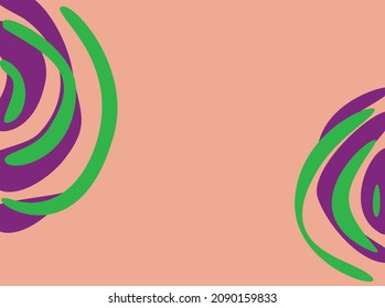 Minimalist presentation background with some wavy and curly lines pattern and copy space area