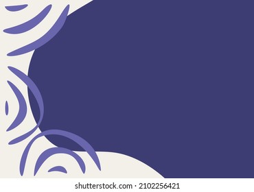 Minimalist presentation background with some wavy and curly lines pattern and copy space area