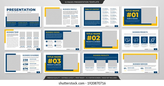 minimalist presentation template with clean style use for business annual report and infographic 