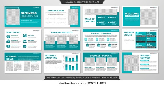 minimalist presentation template with clean style and modern layout