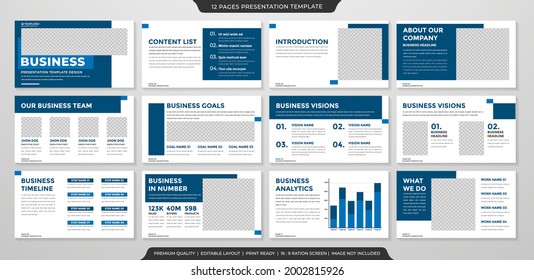 minimalist presentation template with clean style and modern layout