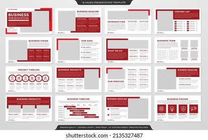 minimalist presentation template with clean style use for business annual report and infographic 