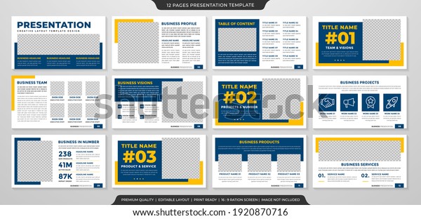 minimalist presentation template
with clean style use for business annual report and infographic
