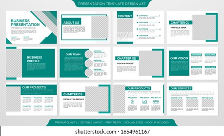 minimalist presentation template design with modern layout and simple style design use for business profile and annual report