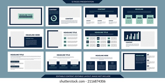 Diseño editable de la plantilla de presentación mínima que se puede utilizar para el perfil de negocio y el informe anual