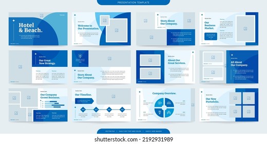 minimalist presentation templates. corporate booklet use in flyer and leaflet, marketing banner, advertising brochure, annual business report, website slider. White blue color company profile vector - Shutterstock ID 2192931989