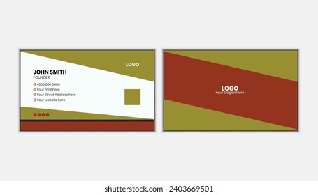 Minimalist Printed Business Card template.