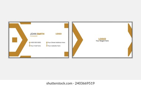 Minimalist Printed Business Card template.