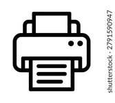 Minimalist printer icon with paper tray
