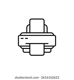 Minimalist Printer Icon Symbolizing Documentation and Office Equipment