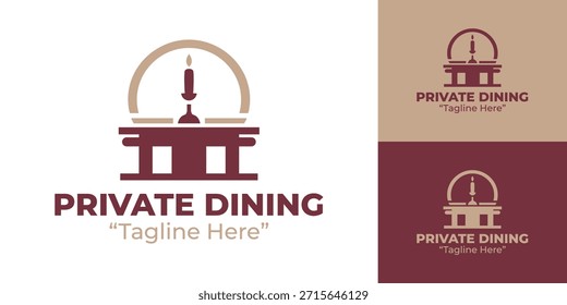 A minimalist private dining logo created for refined restaurants and intimate dining experiences.
