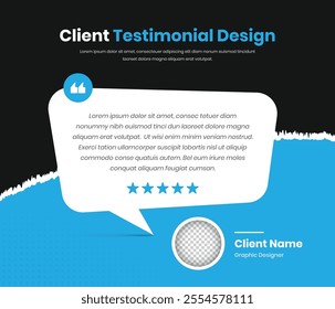 Minimalist professional client feedback or quote presentation social media post template