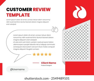 Minimalist professional quotation, speech and customer review presentation social media post template