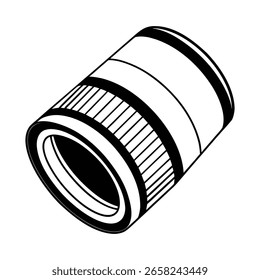 Minimalist projector lens  with the black