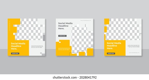 Minimalist promotion square web banner for social media furniture or fashion sale