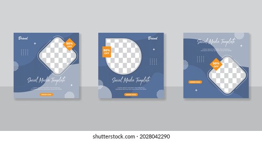 Minimalist promotion square web banner for social media furniture or fashion sale