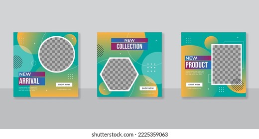 Banner web cuadrado de promoción minimalista para muebles de medios sociales o venta de moda