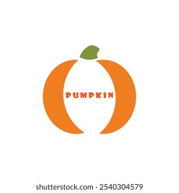 Minimalist pumpkin logo design perfect for autumn seasonal branding Halloween themes and Thanksgiving marketing materials simple and stylish pumpkin illustration in orange tones