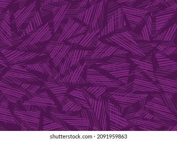 Minimalist purple background with abstract triangle stripe pattern