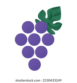 Arte vetorial de uva roxa minimalista