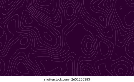 Arte minimalista em linha roxa. Design hipnótico, roxo fluente.