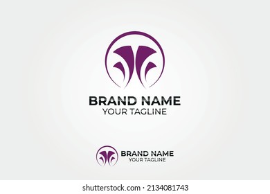minimalist purple v y logo design