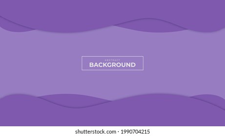 Fondo minimalista de onda púrpura suave, concepto limpio con estilo de recorte en papel para elementos, papel de escritorio, plantilla, pancarta, presentación, web, diseño de página, etc., pasos 10 editable. ilustración vectorial