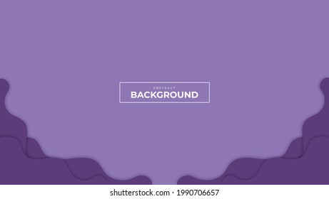 Minimalist Purple Wave Background Smooth, Clean Concept with Papercut Style For Element, Wallpaper, Template, Banner, Presentation, Web, Page Layout, and etc. eps 10 Editable. vector Illustration