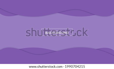 Minimalist Purple Wave Background Smooth, Clean Concept with Papercut Style For Element, Wallpaper, Template, Banner, Presentation, Web, Page Layout, and etc. eps 10 Editable. vector Illustration