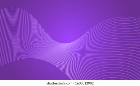 Minimalist Purple Wave Line Background With Gradient.