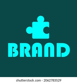 Minimalist Puzzle Logo - Amazing minimalist vector logo of a puzzle piece suitable for business, tech company, app logo, website, branding, brand identity, and design assets - Minimalist Logo