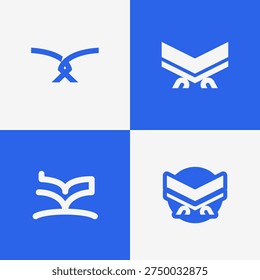 Minimalist Quran Logo Bundle Modern Islamic Book Religion Education Brand Identity Clean Vector Set