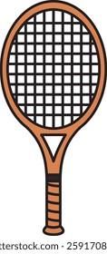 Minimalist racket design, great for sports apparel, fitness logos, or outdoor activities.